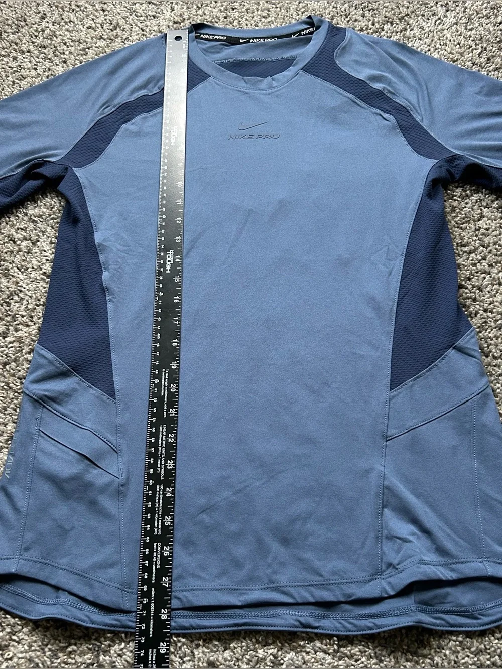 Nike Pro Training Dri Fit ADV Short Sleeve Top Blue Men’s Size Medium IF2214-491